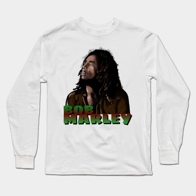 Bob Marley Long Sleeve T-Shirt by EpifanoDesigns